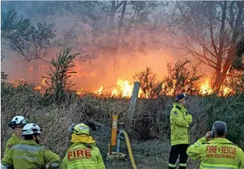  ??  ?? Twelve fires burning across New South Wales’ Northern Rivers.