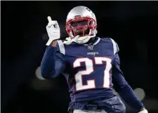  ?? NAncy lAnE / HErAld stAFF FIlE ?? ‘SKY’S THE LIMIT’: Patriots defensive backs Jason and Devin McCourty heaped praise on fellow defensive back J.C. Jackson on their podcast.