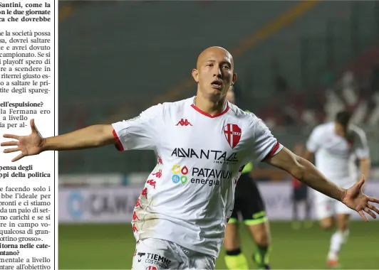  ??  ?? Attaccante Claudio Santini, 28 anni. È alla prima stagione al Padova, dove ha giocato 25 partite e 5 gol. Ha preso 6 cartellini gialli e 1 rosso