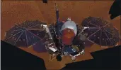  ?? NASA VIA AP ?? NASA has declared its InSight lander, shown in 2018, dead after failing to burrow deep into the red planet.