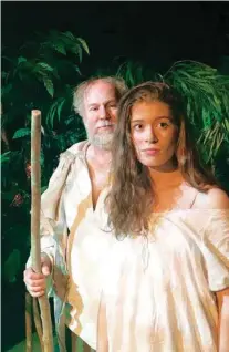  ??  ?? William Smith plays Prospero and Tessa Sentell is cast as his daughter, Miranda, in “The Tempest.”