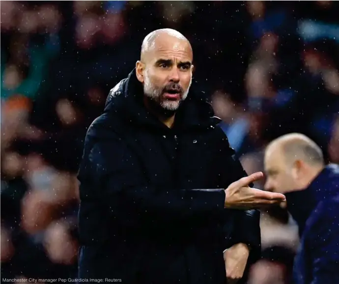  ?? ?? Manchester City manager Pep Guardiola Image: Reuters