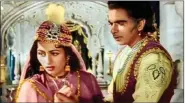  ??  ?? Still from the colourised version of Mughal-E-Azam.