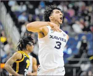  ?? Chris Carlson The Associated Press ?? Guard Colby Jones and his Xavier teammates have been among the best-shooting squads from behind the arc this season.