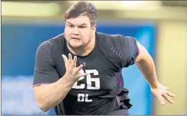  ?? MICHAEL CONROY — THE ASSOCIATED PRESS ?? Offensive lineman Quenton Nelson of Notre Dame is a player that fits with the 49ers.