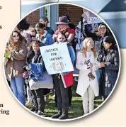  ?? ?? VIGILANT: Amber Heard leaves court in Fairfax. Left, Johnny Depp’s fans show their support for the actor, right