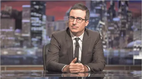  ?? HBO ?? John Oliver devoted only eight episodes of Last Week Tonight to the presidenti­al race and doesn’t plan to go all-Trump now.