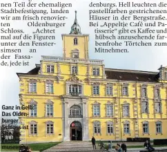  ??  ?? Ganz in Gelb: Das Oldenburge­r Schloss ist Sitz des Landesmuse­ums.