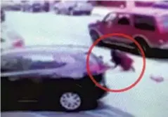  ??  ?? Video shows little Luz Gonzalez getting hit Sunday.