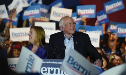  ?? Photograph: CallaghanO’Hare/Reuters ?? ‘The only candidate who made any strategic sense on Saturday was Sanders’