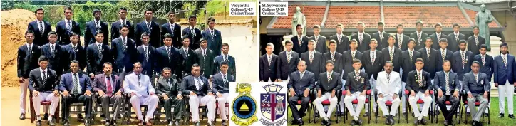  ??  ?? Vidyartha College U-19 Cricket Team St. Sylvester’s College U-19 Cricket Team