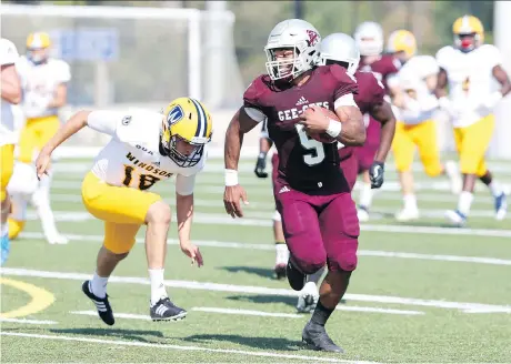  ?? GREG MASON ?? The Redblacks could consider University of Ottawa Gee-Gees defensive back Jackson Bennett with their first-round pick in Thursday’s CFL draft since the team seems to be well-stocked with Canadian starters on the offensive line.