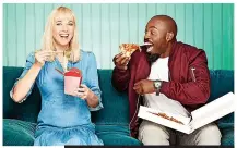  ?? ?? Sara Cox, left, and with her Britain’s Top Takeaways co-host Darren Harriott, above