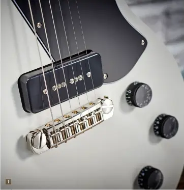  ??  ?? 1 1. The Solo II Special features Schecter’s own USA V90 pickups and a TonePros wraparound AVT-II bridge