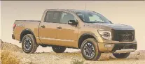  ??  ?? Nissan is restyling the Titan and adding safety features for 2020.