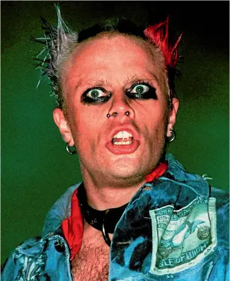  ?? AP ?? Keith Flint at the height of the Prodigy’s success in 1997, when the BBC banned a video for their single Smack My Bitch Up.