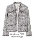  ??  ?? Wool-mix, $139, from Mango.