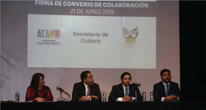  ?? CORTESÍA ?? La Secretaría de Cultura del estado de Hidalgo y la Asociación Cultural Artística y Musical de Hidalgo, A.C. (ACAMH) firmaron un convenio.