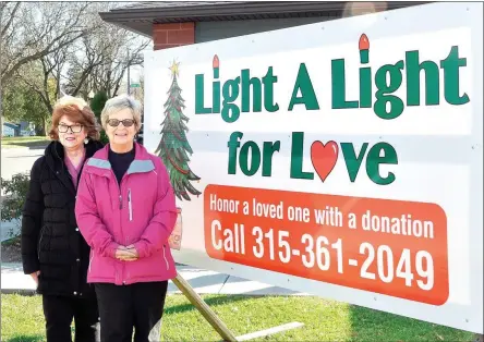  ?? SUBMITTED PHOTO ?? Board members of the Oneida Health Auxiliary promoting their Light a Light for Love Campaign