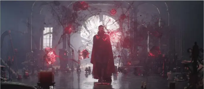  ?? MARVEL STUDIOS ?? Dr. Stephen Strange (Benedict Cumberbatc­h) returns to fend off the Scarlet Witch in ‘Doctor Strange in the Multiverse of Madness.