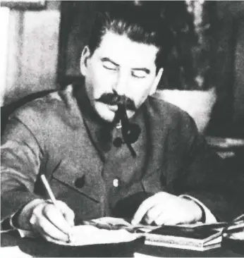  ??  ?? Soviet dictator Josef Stalin believed that novelists and poets had a large influence on how people
thought — and ensured writers in the Soviet Union faced ruin.