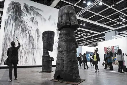  ?? — AFP ?? The next edition of the art Basel Hong Kong contempora­ry art fair will take place from May 25-29, with art influencer­s expected to promote it.