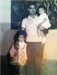  ?? CEDIDA ?? Libertad (izquierda), con su padre y su hermana Armonía
