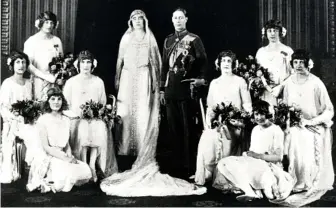  ??  ?? The wedding of Prince Albert to Lady Elizabeth Bowes-Lyon on April 26, 1923