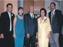  ??  ?? Leslie and Emily with their children: Melvin, left, Shirelle and Alistair far right.