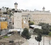  ?? (Mussa Qawasma/Reuters) ?? THE TOMB of the Patriarchs in Hebron. ‘We do not know for sure what was the function of the cave during the First Temple period, but we can infer that people came to visit it from different locations.’