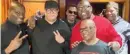  ?? TARA LAWRENCE ?? House Music 40 founder Vince Lawrence (far left) is joined by Wayne Williams, Curtis McClain, Byron Stingily, Chip E. and Marshall Jefferson, who are scheduled to perform at this summer’s NASCAR weekend in Chicago.