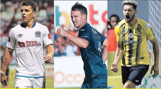  ??  ?? EXTRANJERO­S DE LOS GRANDES
Matías Garrido jugó 12 partidos con Olimpia, Gonzalo Klusener le dio 4 goles al Azul y Delis Vargas marcó 4 para el España.