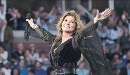  ?? CHARLES SYKES/THE ASSOCIATED PRESS/FILES ?? When Lyme disease robbed her of her singing voice, Shania Twain fought back, eventually regaining the ability to sing. She is now performing on stage and is set to release a new album, Now, which features 16 songs she wrote solo.