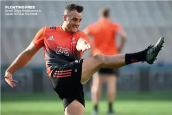  ??  ?? FLOATING FREE Israel Dagg floats once a week to clear his mind.