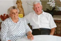  ?? Foto: Willi Baur ?? Pauline und Heinrich Lang können am heutigen Mittwoch nach 70 Ehejahren das sehr seltene Fest der Gnadenhoch­zeit feiern.