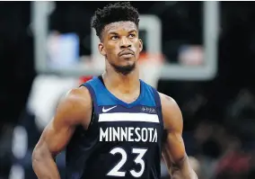  ?? ANDY CLAYTON-KING / THE ASSOCIATED PRESS FILES ?? Miami, Cleveland and Brooklyn are among the teams vying for the services of Minnesota Timberwolv­es forward Jimmy Butler.