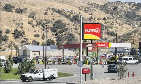  ?? Myung J. Chun Los Angeles Times ?? FLYING J Travel Center in Lebec, Calif., was the site of the Brink’s heist in July. Two people familiar with the law enforcemen­t investigat­ion of the theft said one of the men seen in or around a jewelry show in San Mateo, Calif., on July 10 could have been involved in the crime.