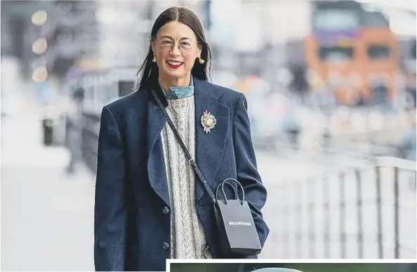  ??  ?? Blazers will become a must-wear in 2021 while The Queen (below) continues to sport signature headscarve­s (photos: Getty Images)