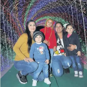  ?? CARLOS PAULINO FONSECA ?? &gt; El túnel de luz es lo más visitado en la Villa Navidad.