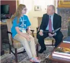  ??  ?? Emily Laughead served as a delegate to the JDRF Children’s Congress and met with Sen. Dick Durbin.
