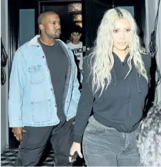  ??  ?? Kim Kardashian and Kanye West