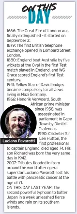  ??  ?? Luciano Pavarotti
