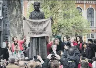  ?? PICTURE: PA WIRE. ?? LASTING LEGACY: The unveiling of the statue of suffragist leader Millicent Fawcett in Parliament Square, London.