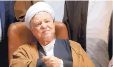  ?? EBRAHIM NOROOZI/ASSOCIATED PRESS ?? Former Iranian President Akbar Hashemi Rafsanjani, pictured above in 2015, died at age 82, Iran state media reported Sunday. Rafsanjani often played kingmaker in the country’s turbulent politics.