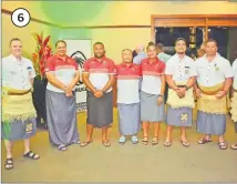  ?? Picture: JOVESA NAISUA ?? 6. Members of the Tongan delegation and players at the reception. 6