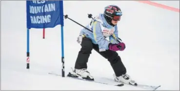  ?? PHOTOS PROVIDED ?? Deanna Ritzenburg competes in the ski event in Special Olympics New York. Ritzenburg will compete in the Saratoga Special Olympics Friday and Saturday.