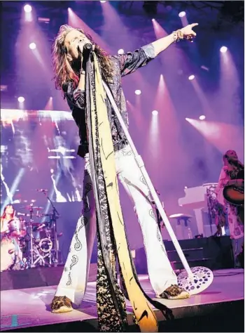  ?? Zack Whitford Momentum Pictures ?? THE NEW FILM “Steven Tyler: Out on a Limb” shows scenes of the singer onstage as well as backstage.