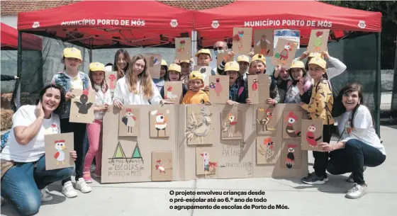  ?? ?? O projeto envolveu crianças desde o pré-escolar até ao 6.º ano de todo o agrupament­o de escolas de Porto de Mós.