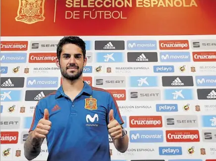  ??  ?? Isco está convencido de que la selección española está en condicione­s de proporcion­ar una gran alegría en este Mundial // EFE