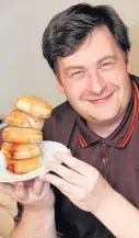  ?? 200317do- ?? David Mitchell will Record attempt scoff as many doughnuts as he can